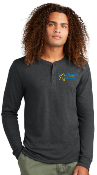 Mid Button Long Sleeve Tee