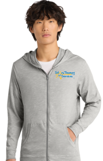 Light Grey Unisex Zip Hoodie