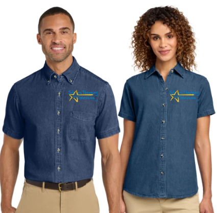 Short Sleeve Chambray Shirt